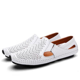2020 Fashion Moccasins For Men Loafers Summer Walking Breathable Casual Shoes Men Hook&loop Driving Boats Men Shoes Flats