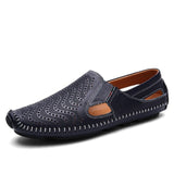 2020 Fashion Moccasins For Men Loafers Summer Walking Breathable Casual Shoes Men Hook&loop Driving Boats Men Shoes Flats
