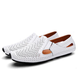 2020 Fashion Moccasins For Men Loafers Summer Walking Breathable Casual Shoes Men Hook&loop Driving Boats Men Shoes Flats