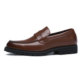 2020 Split Leather Dress Men Shoes Slip-On Leisure Business Wedding Formal Oxfords Shoes For Men