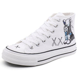 Children High-top Canvas Girls Quality Fabric School Shoes Boys Fashion Cartoon Sneakers Spring Outside Travel Canvas 35-40